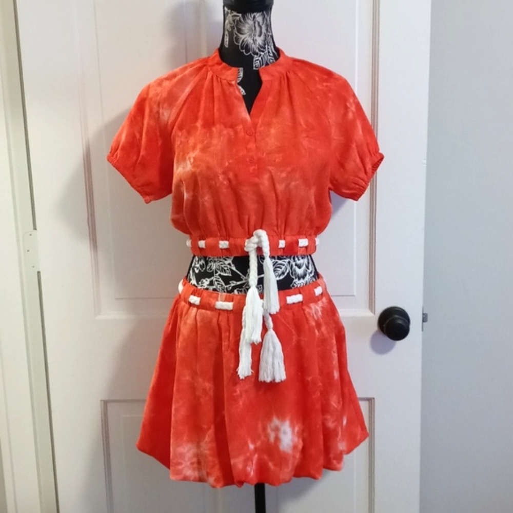 🧡The Shirt By Rochelle Behrens🧡 - Orange Tie Dye Set